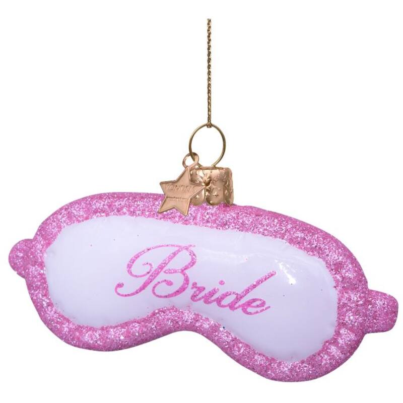 BRIDE SLEEPING MASK GLASS ORNAMENT