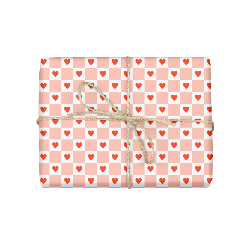 Wrapping Paper: Red and Blush Parisian Bows gift Wrap, Birthday, Holiday,  Christmas 