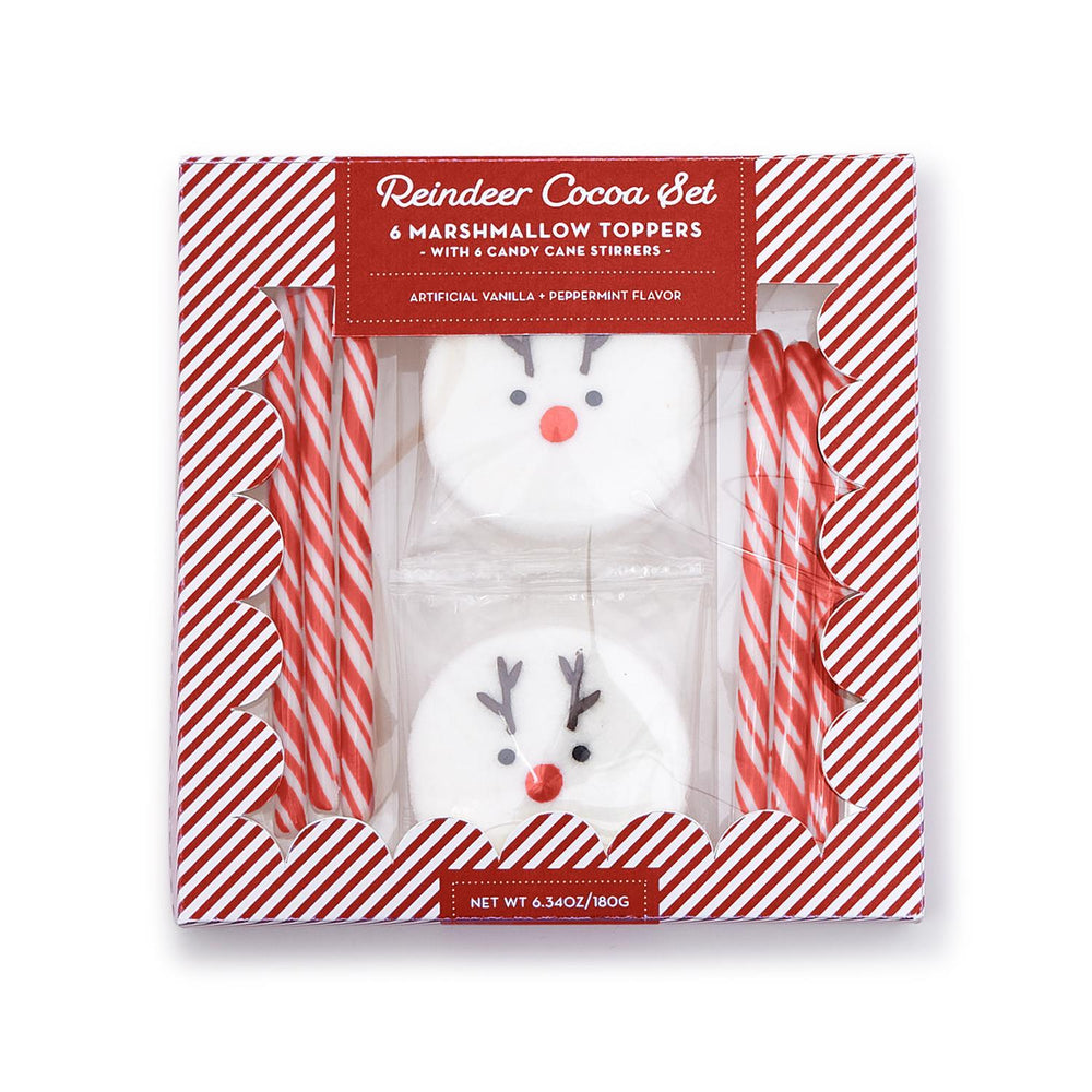 REINDEER COCOA SET Two's Company Christmas Candy Bonjour Fete - Party Supplies