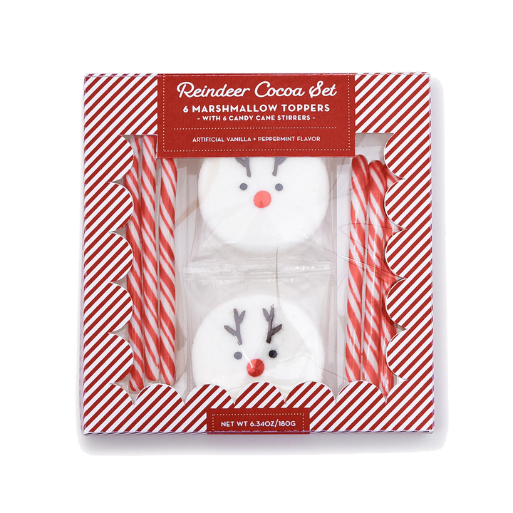 REINDEER COCOA SET Two's Company Christmas Candy REINDEER COCOA SET Bonjour Fete - Party Supplies