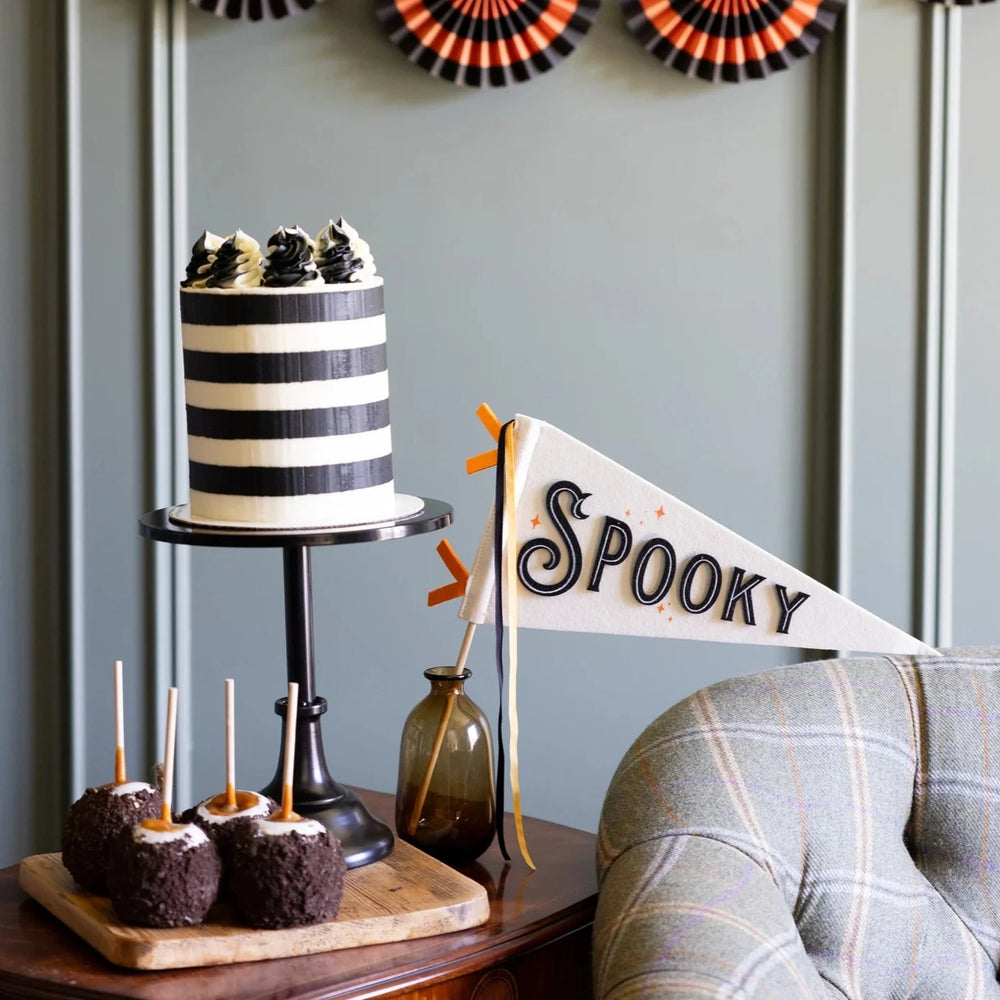 SPOOKY FELT PENNANT FLAG My Mind’s Eye Halloween Party Supplies Bonjour Fete - Party Supplies