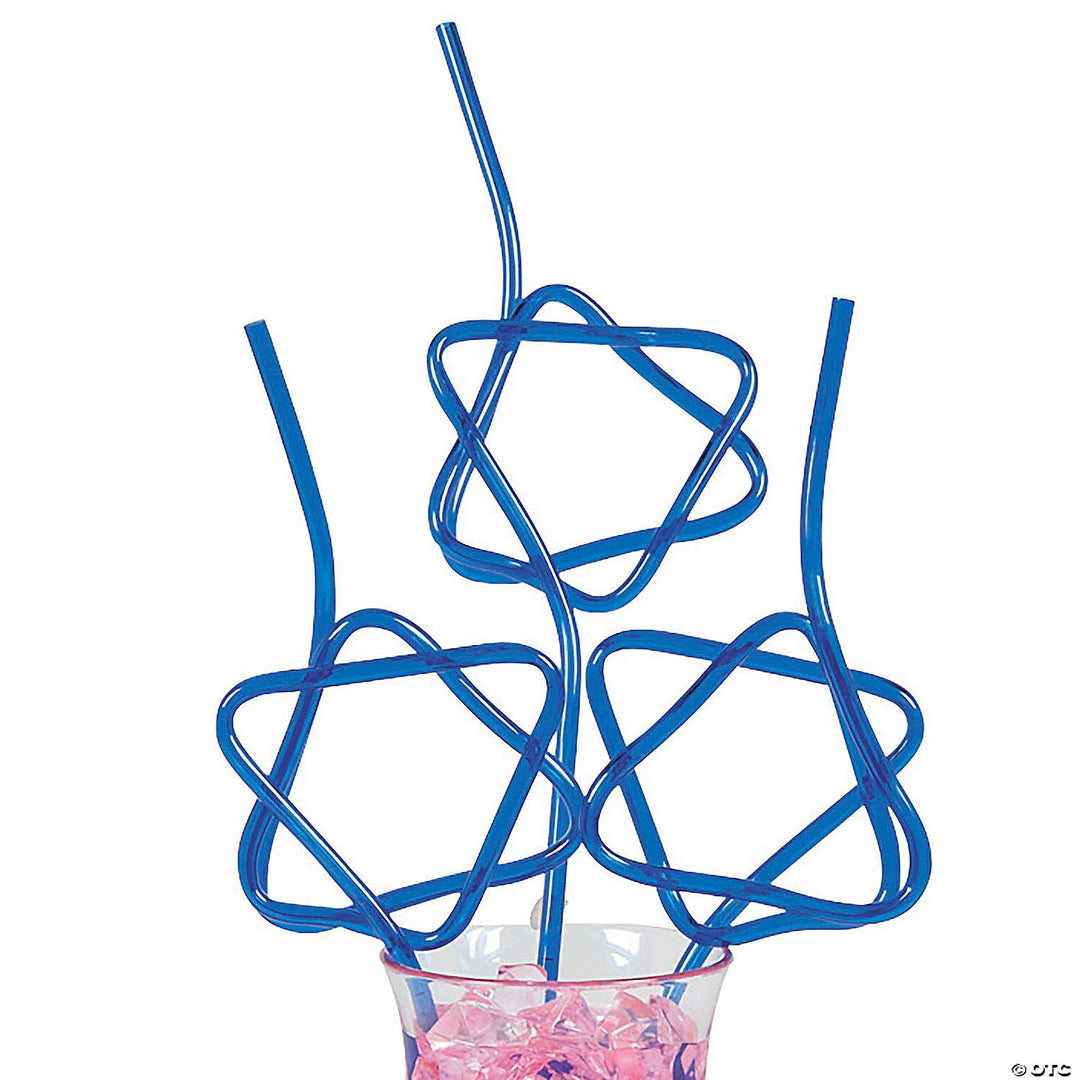 Star Of David Silly Straw Bonjour Fete Party Supplies Christmas Holiday Party Supplies