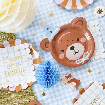 TEDDY BEAR PARTY PLATES Party Deco Plates Bonjour Fete - Party Supplies