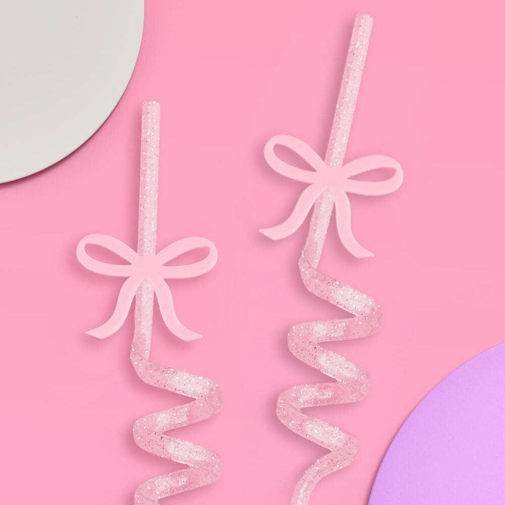 TYING THE KNOT BOW STRAWS xo, Fetti Party Straws Bonjour Fete - Party Supplies