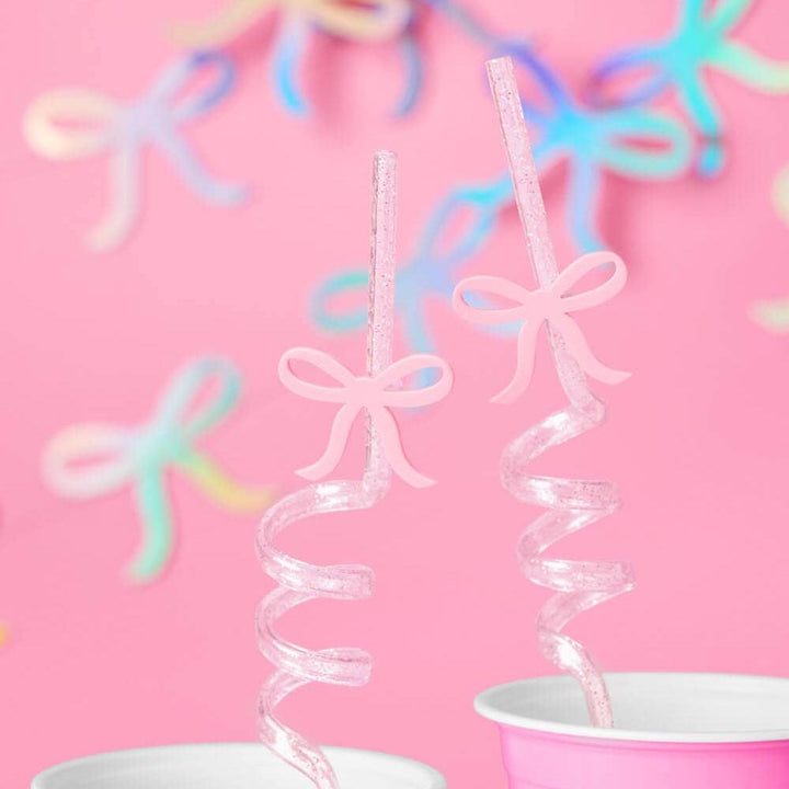 TYING THE KNOT BOW STRAWS xo, Fetti Party Straws Bonjour Fete - Party Supplies