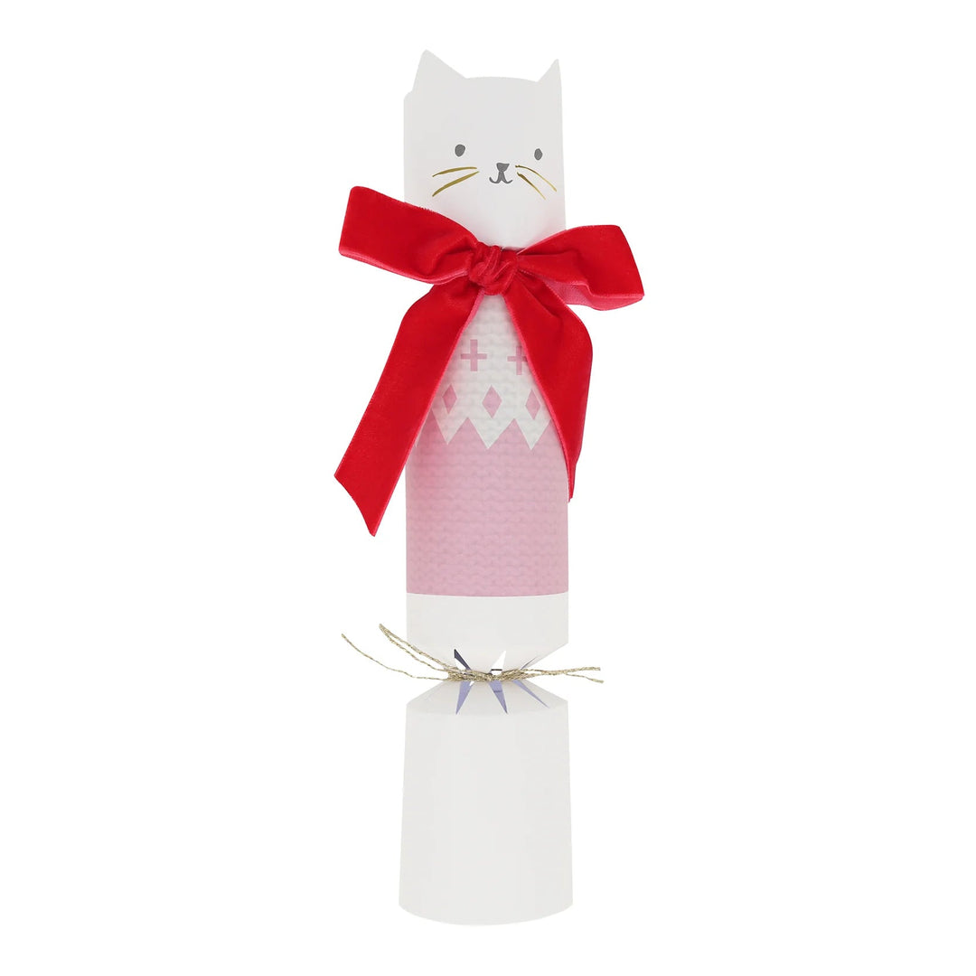 Velvet Bow Cat Crackers Bonjour Fete Party Supplies Christmas Holiday Crackers