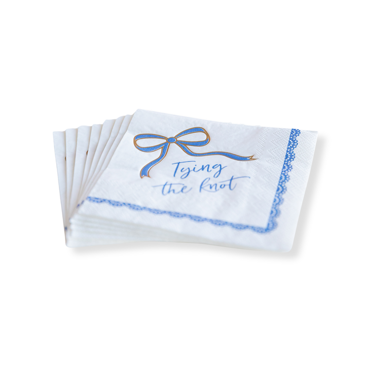 TYING THE KNOT COCKTAIL NAPKINS Bonjour Fete Napkins TYING THE KNOT COCKTAIL NAPKINS Bonjour Fete - Party Supplies