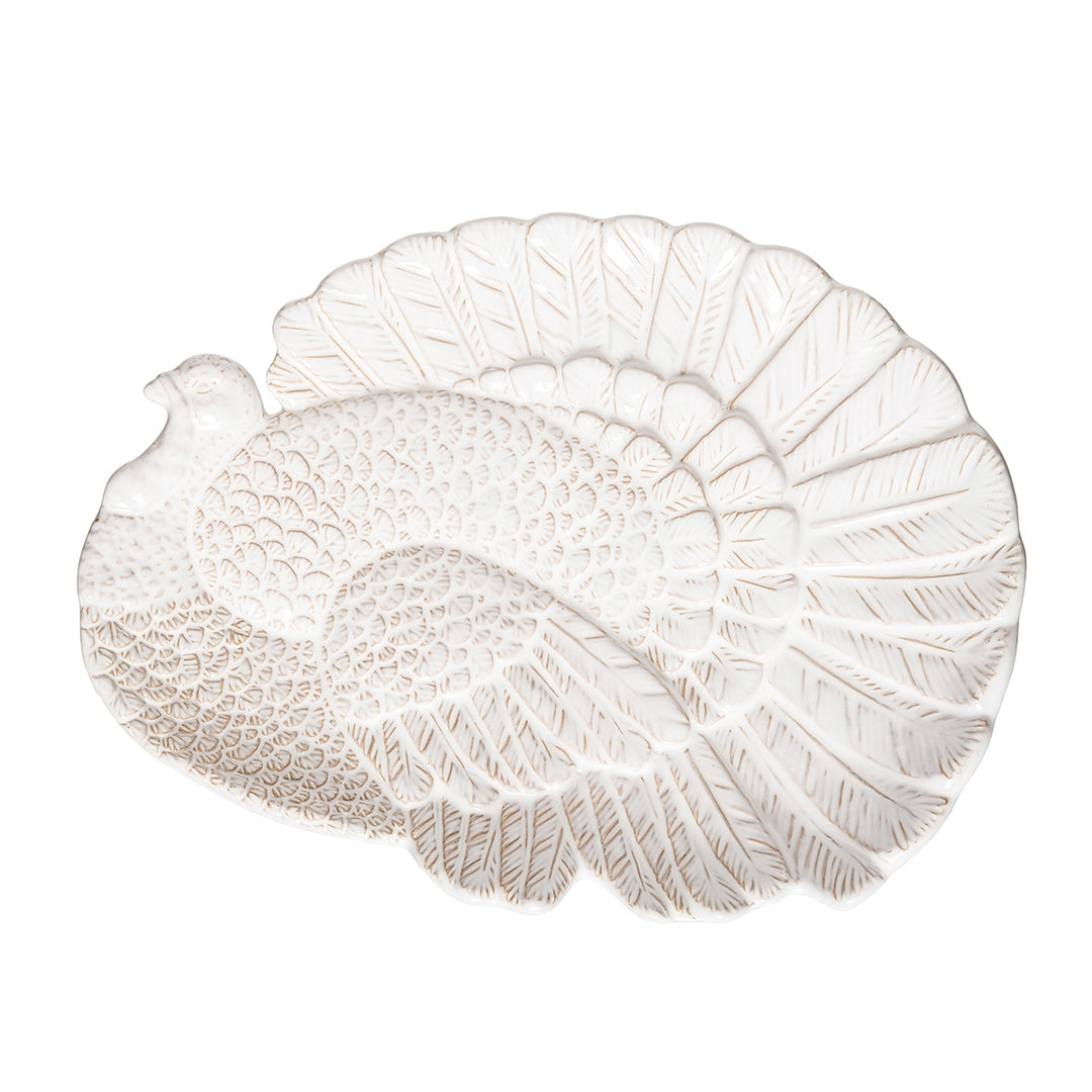 WHITE TURKEY PLATTER C&F Home Thanksgiving Party Supplies Bonjour Fete - Party Supplies