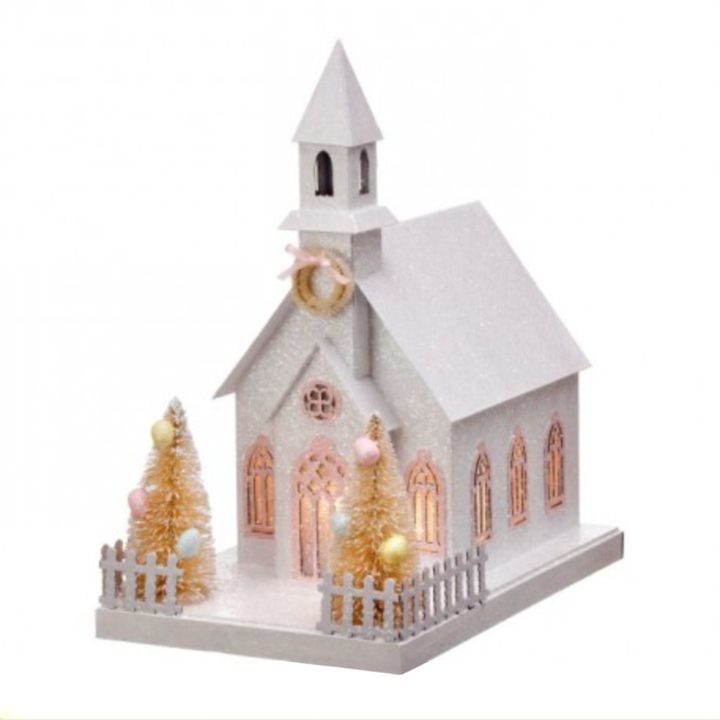 WHITE EASTER CHURCH Regency International Easter Home WHITE EASTER CHURCH Bonjour Fete - Party Supplies