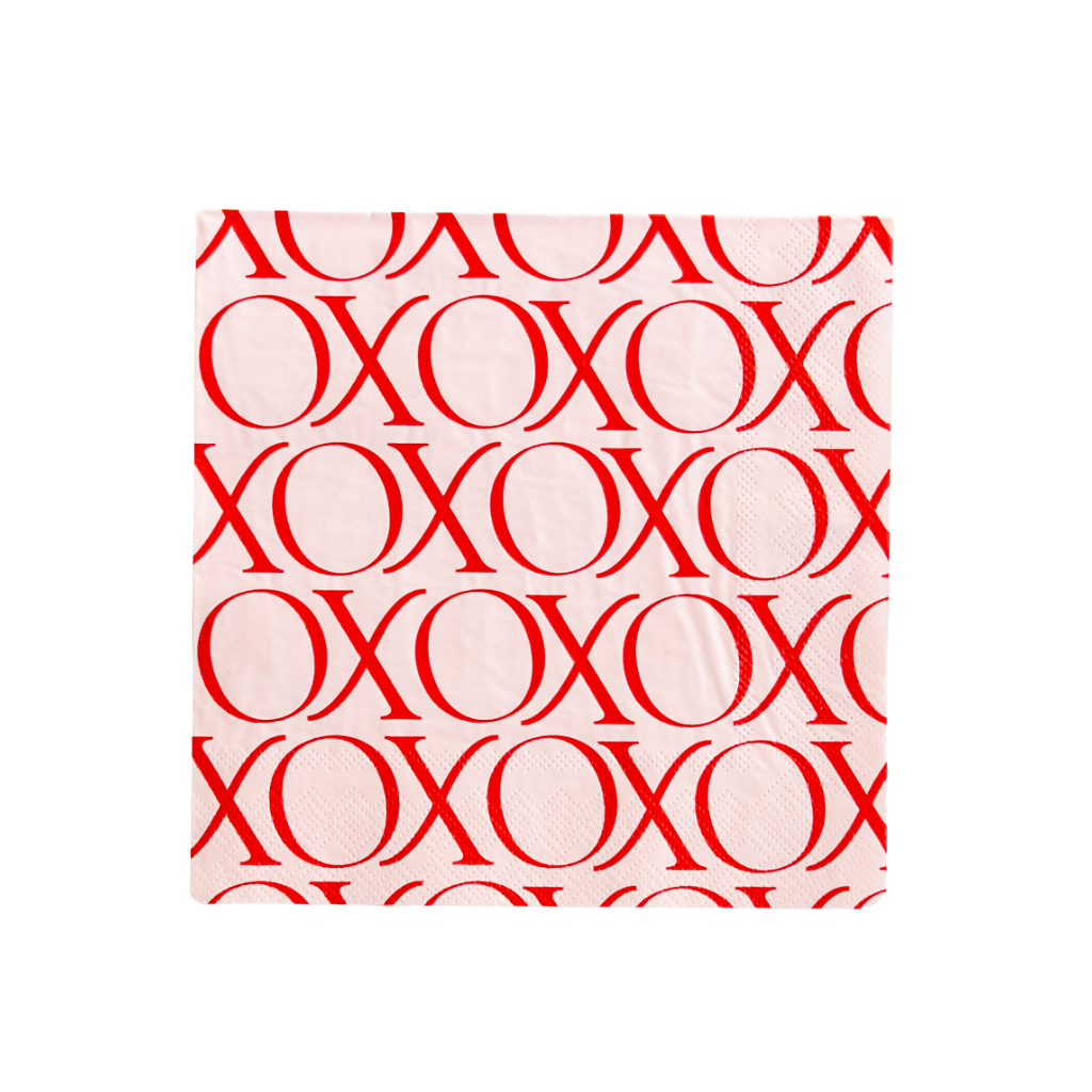 XO LARGE NAPKINS Bonjour Fete Napkins XO LARGE NAPKINS Bonjour Fete - Party Supplies