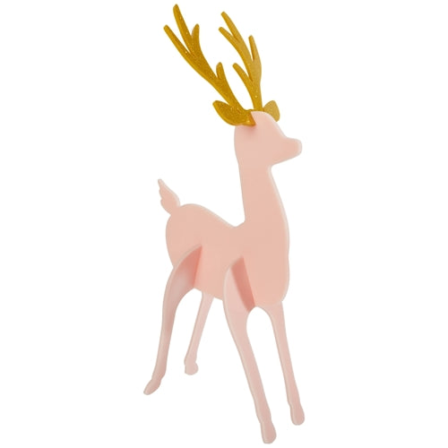 COLORFUL ACRYLIC DEER CR Gibson Signature Christmas Holiday Kitchen & Entertaining Bonjour Fete - Party Supplies