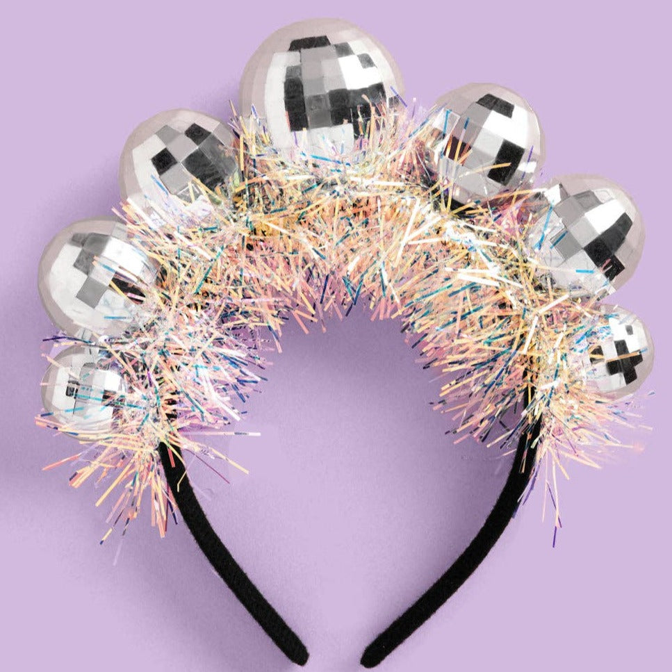 Disco Ball New Years Eve Headband, NYE Accessory,Party Decor xo, Fetti 0 Faire default Bonjour Fete - Party Supplies