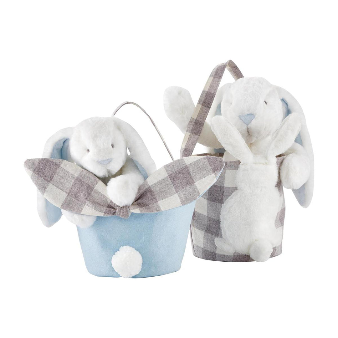 GINGHAM BLUE EASTER BASKETS Mud Pie Easter Favors Bonjour Fete - Party Supplies