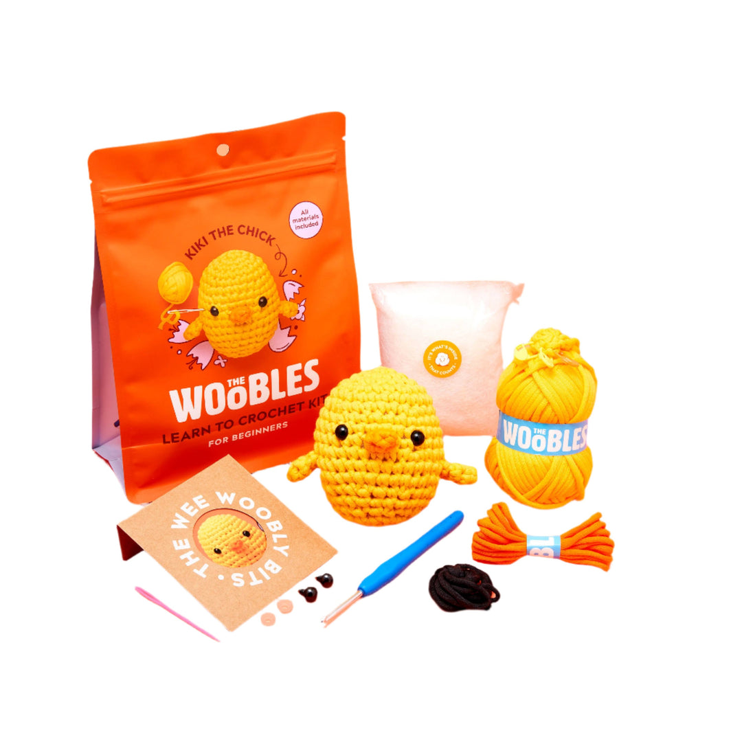 Kiki the Chick Beginner Crochet Kit The Woobles Bonjour Fete - Party Supplies