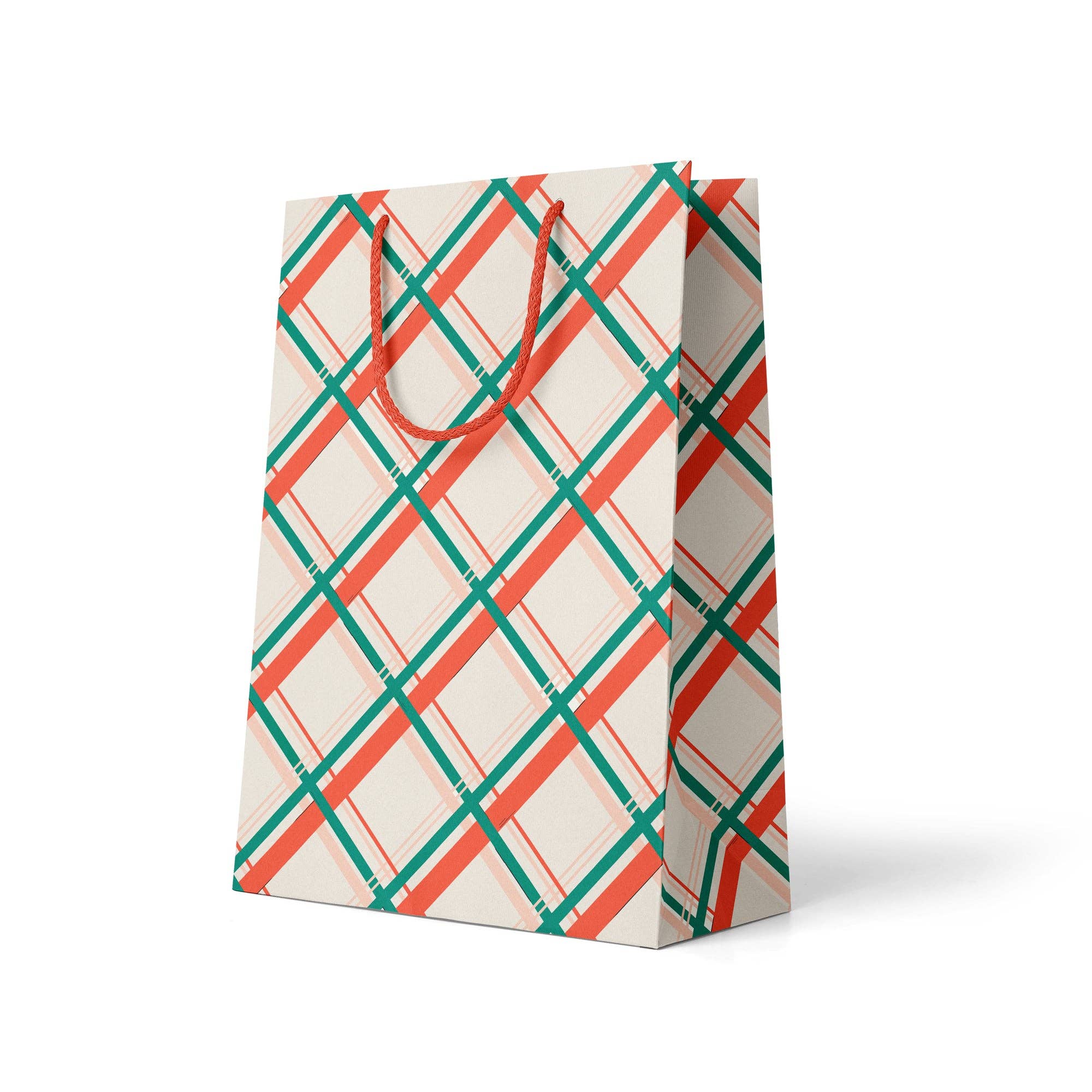 HOLIDAY PLAID GIFT BAG Bonjour Fête