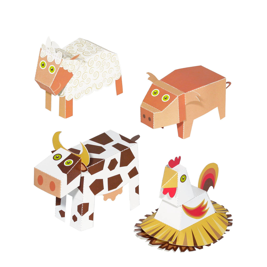 FARM ANIMALS PAPER TOYS – Bonjour Fête