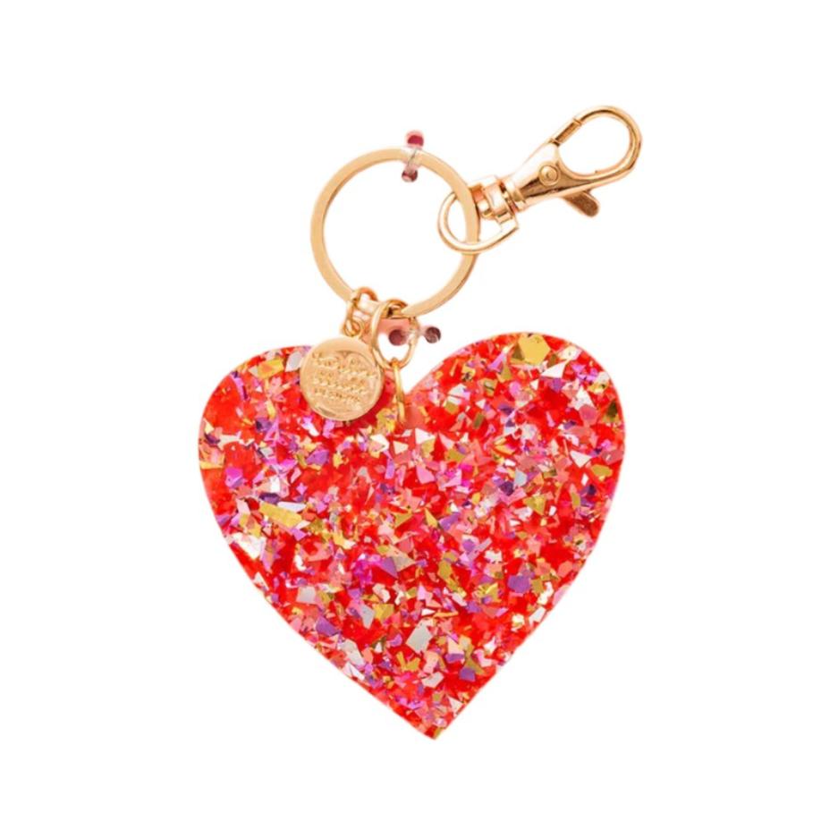 VDay Heart Confetti Keychain Taylor Elliott Designs Bonjour Fete - Party Supplies