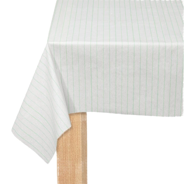 Mint Pinstripe Tablecloth Coterie Party Supplies Bonjour Fete - Party Supplies