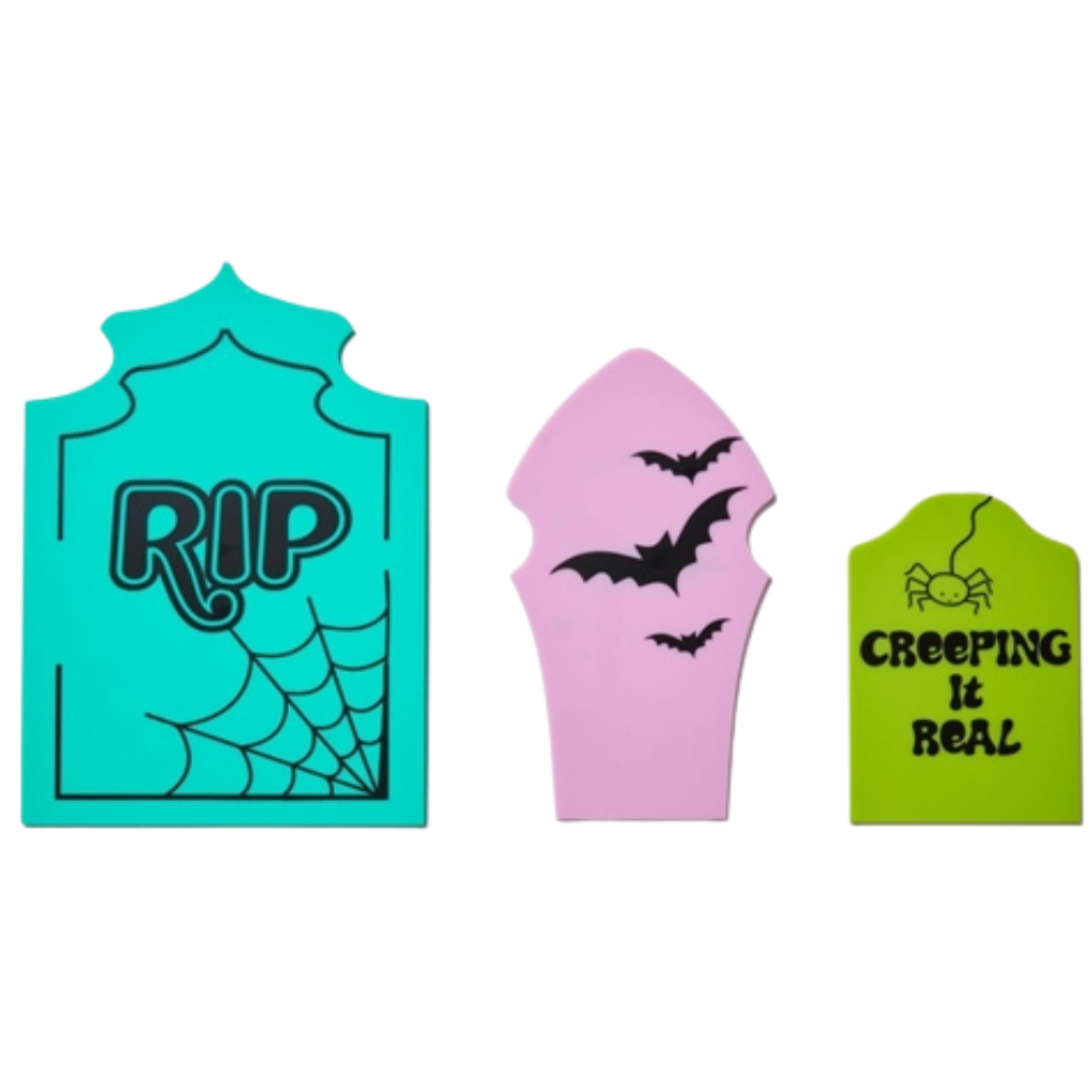 COLORFUL ACRYLIC TOMBSTONES Kailo Chic Halloween Home Decor Bonjour Fete - Party Supplies