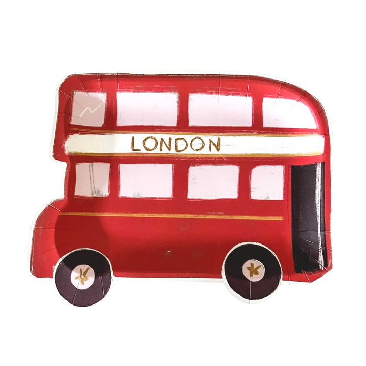 London Small Shaped Plate Josi James 0 Faire Bonjour Fete - Party Supplies