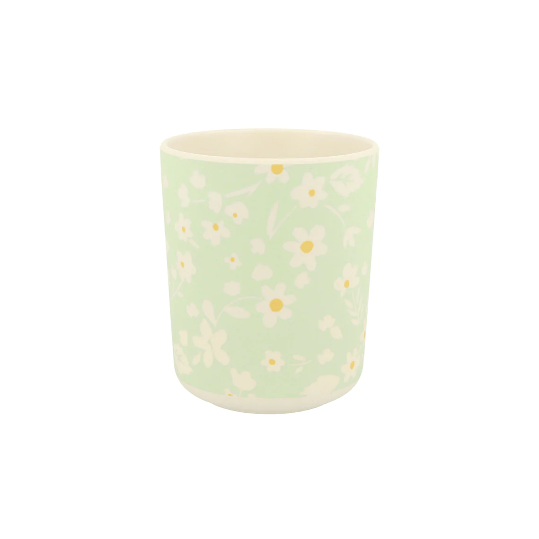 FLORAL REUSABLE BAMBOO CUPS Meri Meri Cups Bonjour Fete - Party Supplies