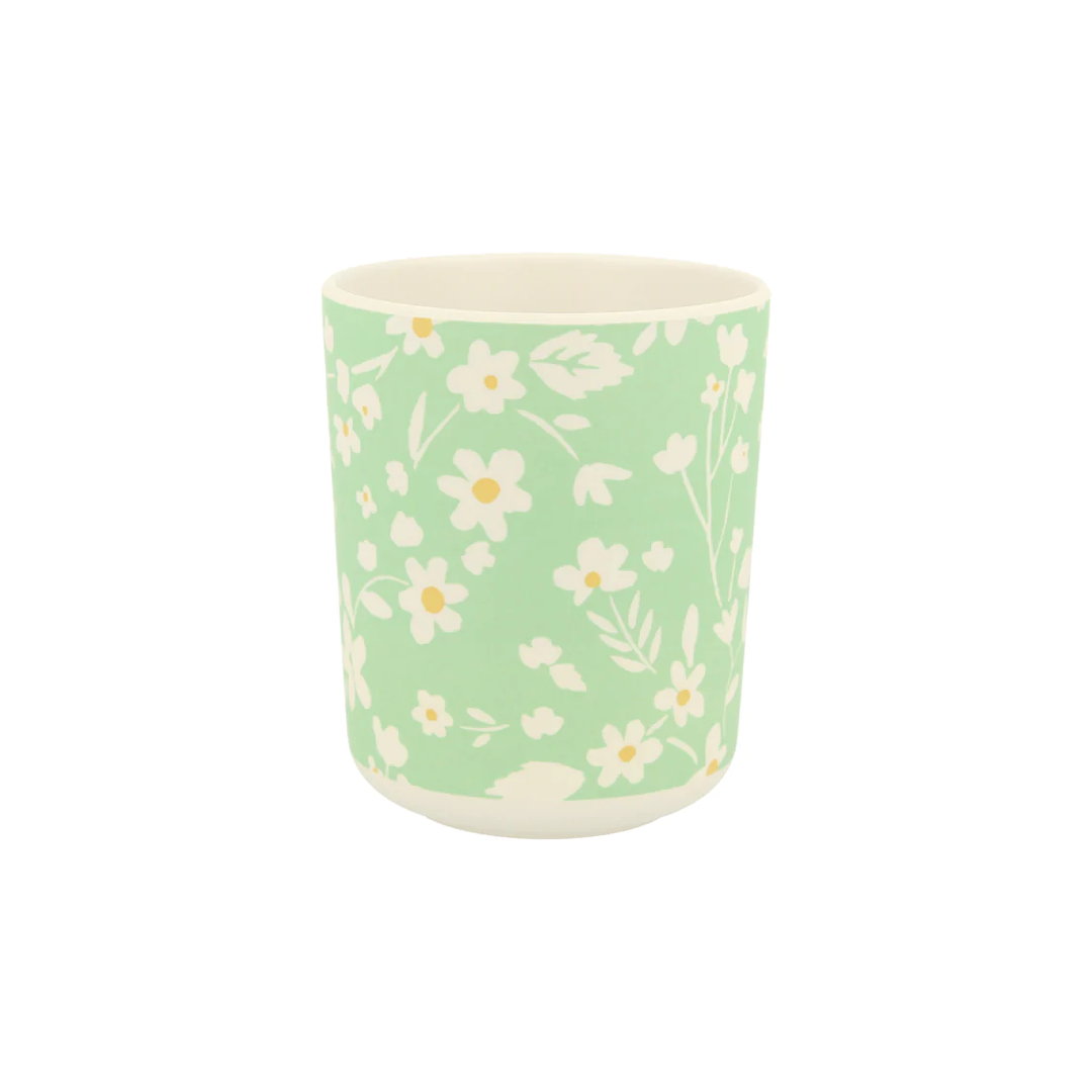 FLORAL REUSABLE BAMBOO CUPS Meri Meri Cups Bonjour Fete - Party Supplies