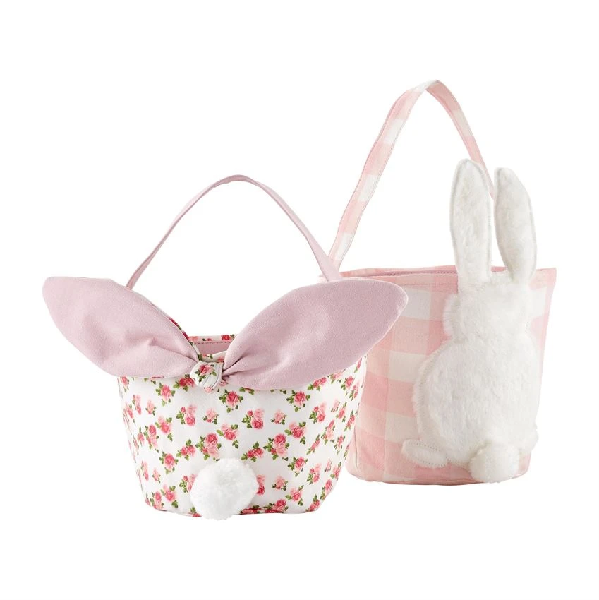 Gingham Bunny Straw Easter Basket  Easter baskets, Easter basket fillers,  Tooth fairy bag