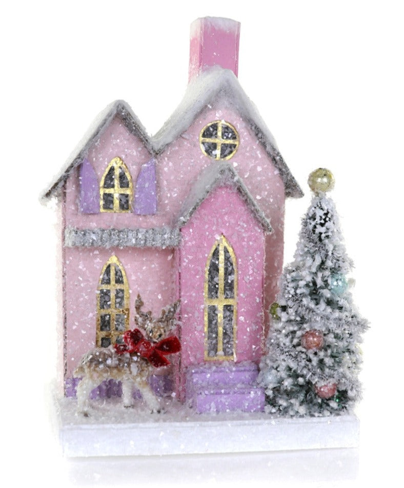 PETITE PINK COTTAGE BY CODY FOSTER Cody Foster Co. Christmas House Bonjour Fete - Party Supplies