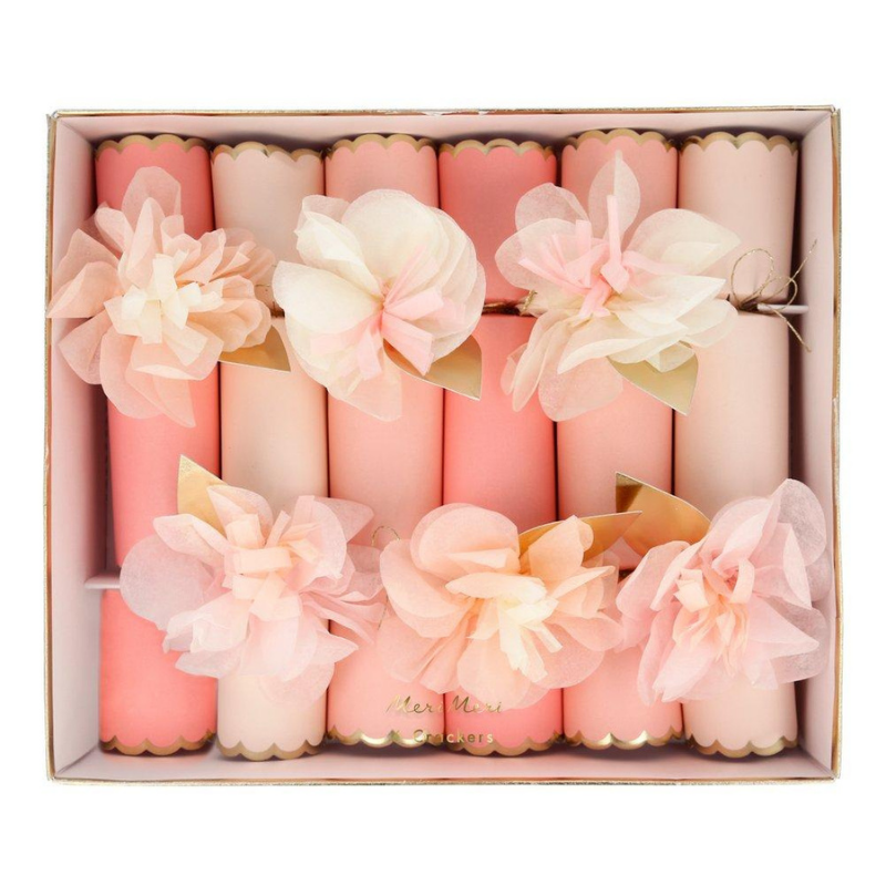 TISSUE FLORAL CRACKERS BY MERI MERI Meri Meri Crackers Bonjour Fete - Party Supplies