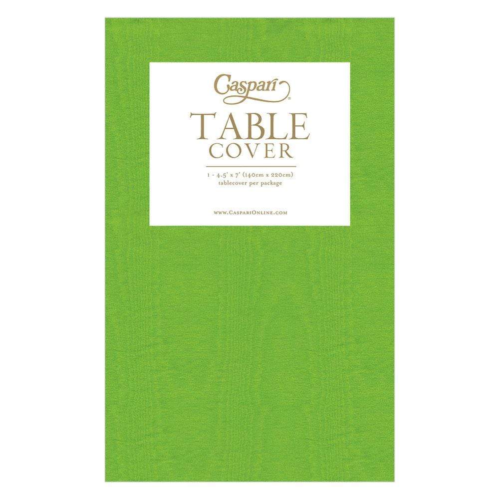 MOSS GREEN LINEN LIKE TABLE COVER Caspari Table Cover Bonjour Fete - Party Supplies