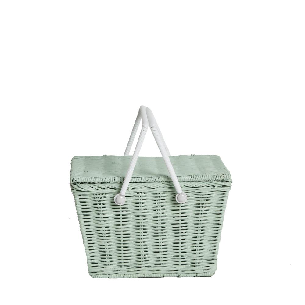 PIKI MINT PICNIC BASKET Olli Ella Home Decor Bonjour Fete - Party Supplies