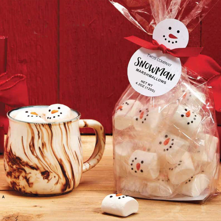 SNOWMAN MARSHMALLOW CANDY IN GIFT BAG Two's Company Christmas Favor Bonjour Fete - Party Supplies