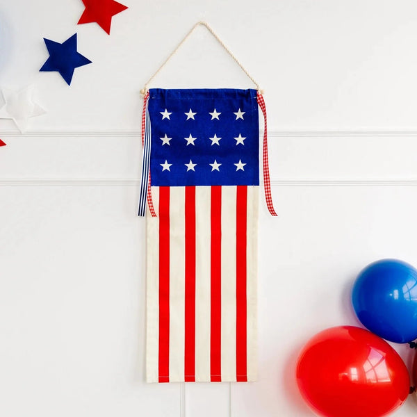 USA FLAG HANGING CANVAS BANNER – Bonjour Fête