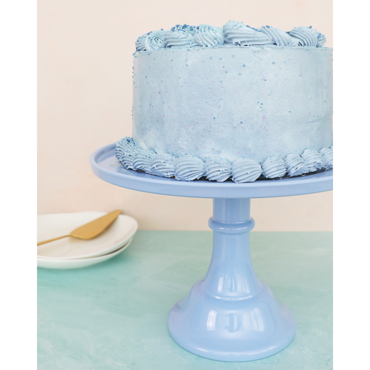 WEDGEWOOD BLUE MELAMINE CAKE STAND Joyeux Cake Stands Bonjour Fete - Party Supplies