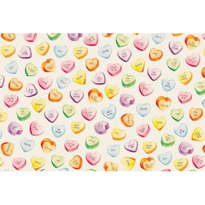 Conversation Heart Placemats Bonjour Fete Party Supplies Valentine's Day Party Supplies