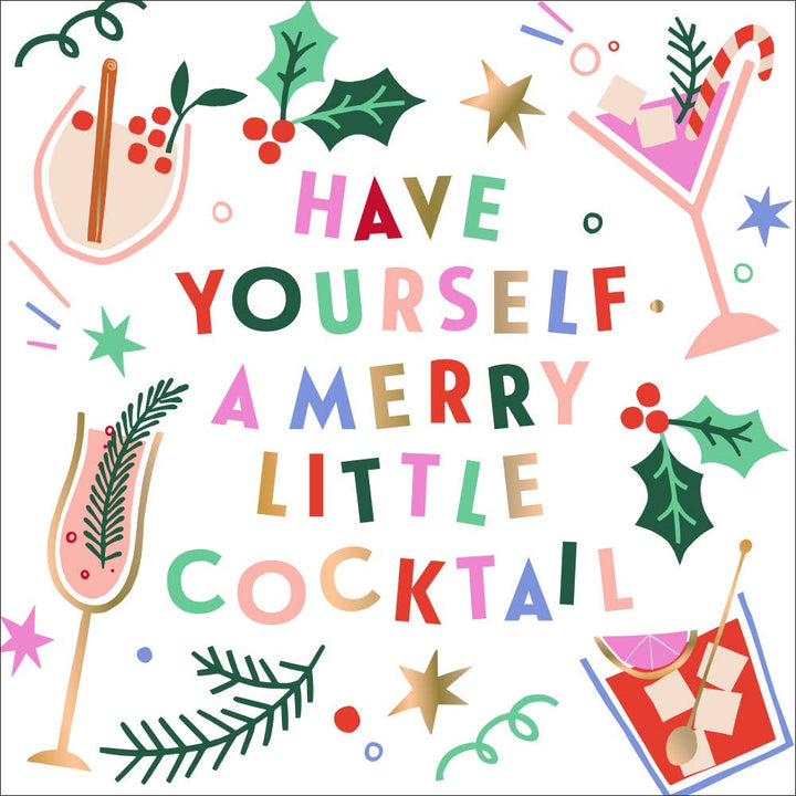 Have Yourself a Merry Little Cocktail Napkins Bonjour Fete Party Supplies Christmas Holiday Party Supplies