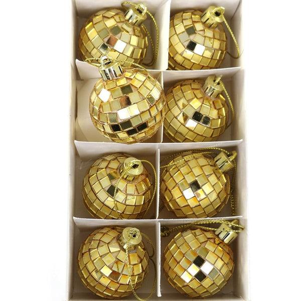 Christmas House Mini Disco Ball Ornaments Choose 1 From Gold, Red