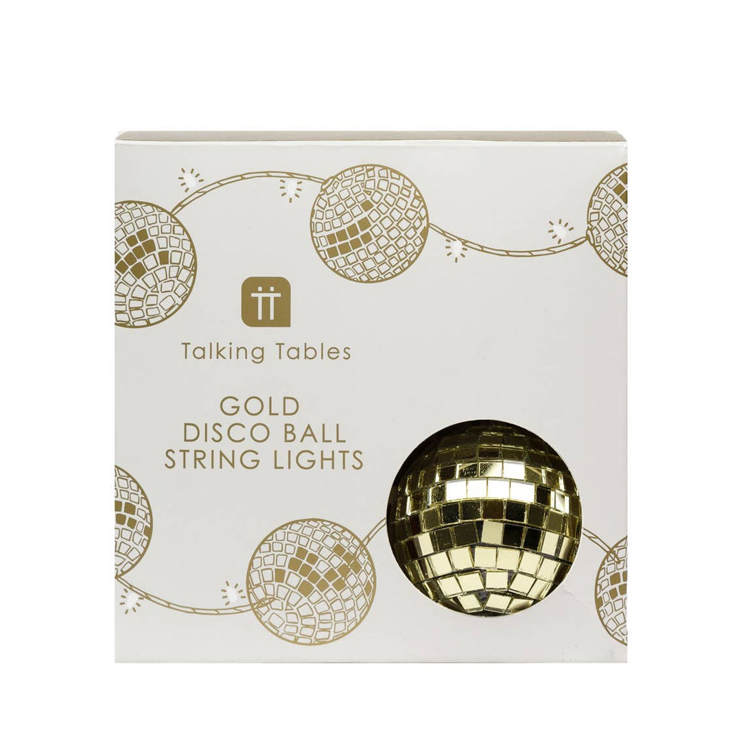 Gold Disco Ball String Lights Bonjour Fete Party Supplies New Year's Eve Party Supplies