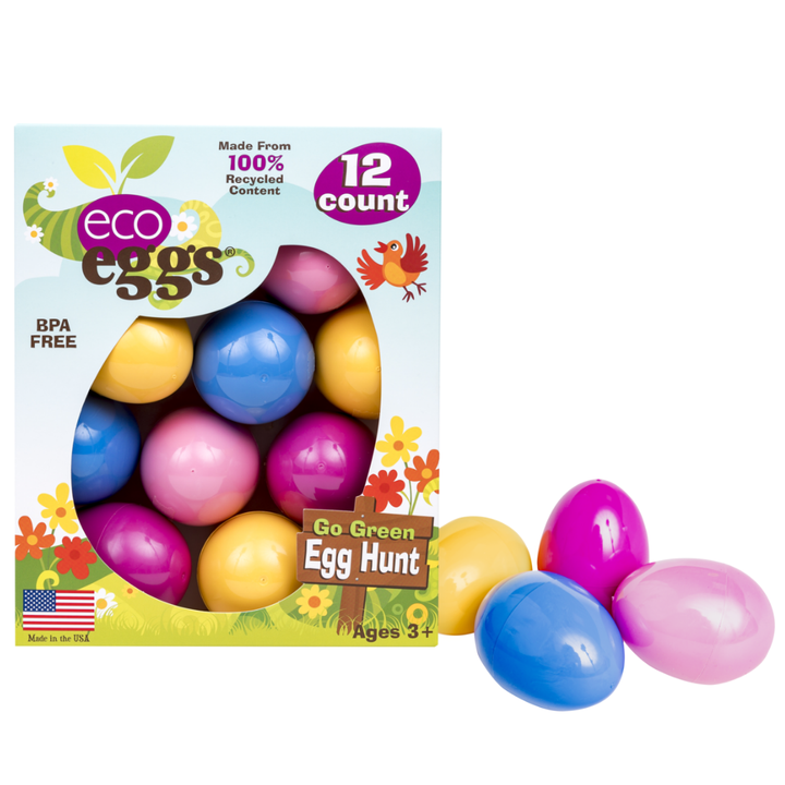 ECO EGGS LARGE FILLABLE EGGS Eco Eggs Easter Egg Bonjour Fete - Party Supplies