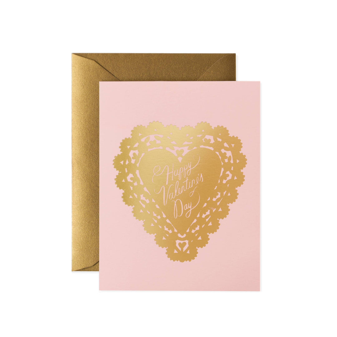 Doily Valentine Card Rifle Paper Co. Bonjour Fete - Party Supplies