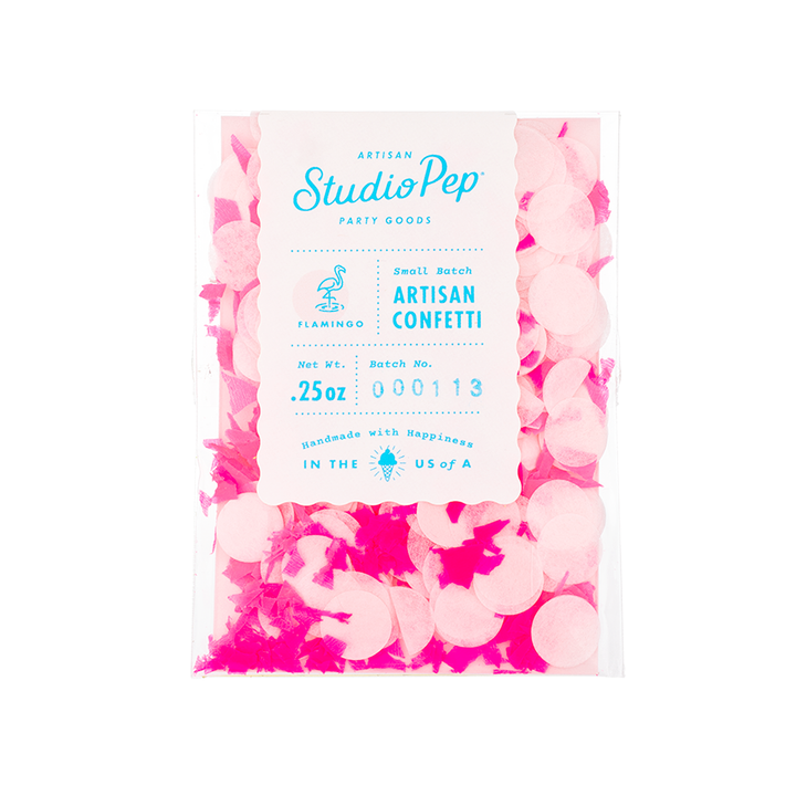 FLAMINGO CONFETTI MIX Studio Pep Confetti 1 OUNCE Bonjour Fete - Party Supplies