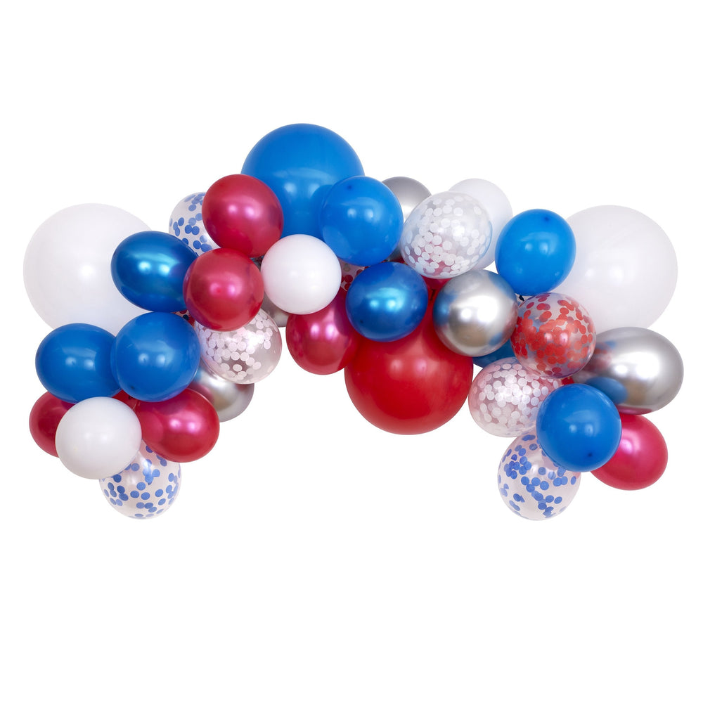 RED, WHITE, & BLUE BALLOON GARLAND KIT Meri Meri Balloon Garland Kit Bonjour Fete - Party Supplies