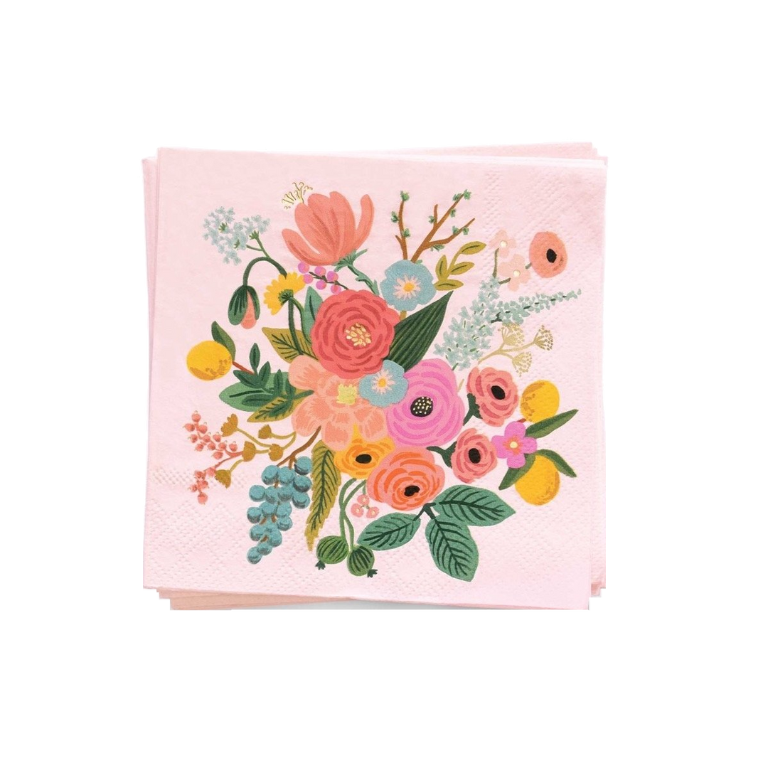 Wildflower Cocktail Napkins Rifle Paper Co. Napkins Bonjour Fete - Party Supplies