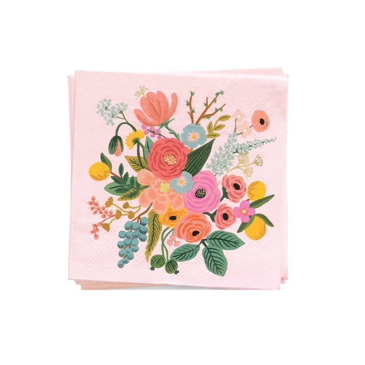 Wildflower Cocktail Napkins Rifle Paper Co. Napkins Bonjour Fete - Party Supplies