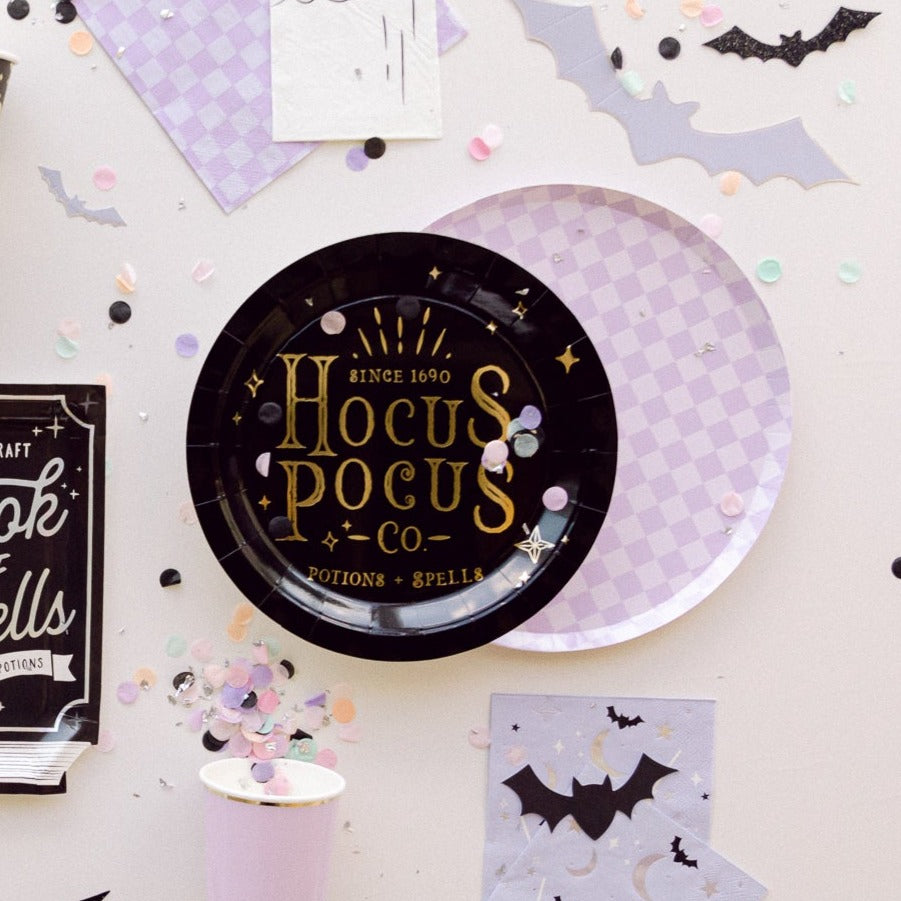 HOCUS POCUS PLATES My Mind’s Eye Halloween Party Supplies Bonjour Fete - Party Supplies