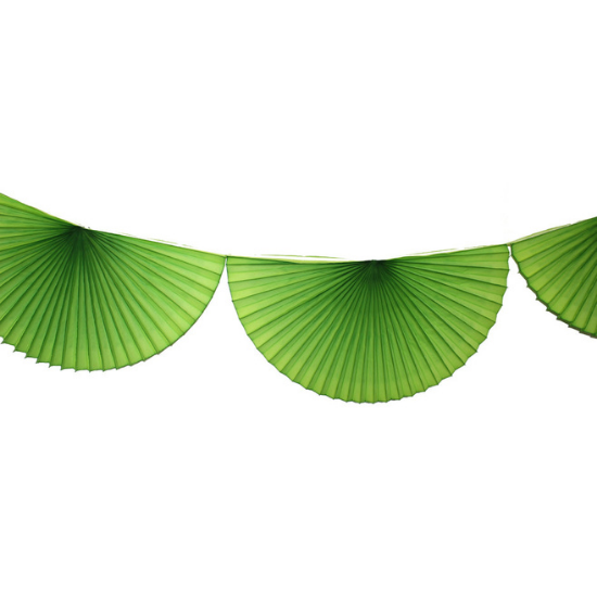 LIME GREEN BUNTING FAN GARLAND Devra Party Garlands & Banners Bonjour Fete - Party Supplies