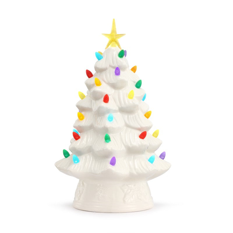 NOSTALGIC WHITE CHRISTMAS TREE Mr. Christmas Decorative Trees Bonjour Fete - Party Supplies