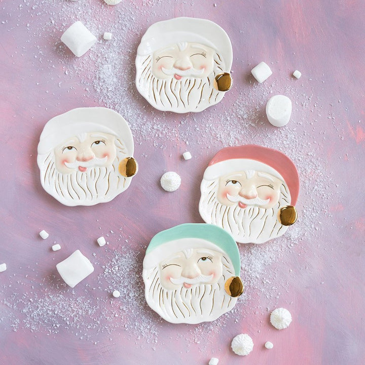 PAPA NOEL SANTA COOKIE PLATE Glitterville Holiday Home & Entertaining Bonjour Fete - Party Supplies