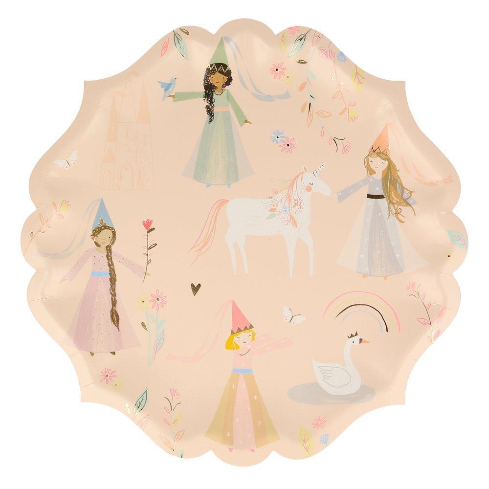 PRINCESS LARGE PLATES Meri Meri Plates Bonjour Fete - Party Supplies