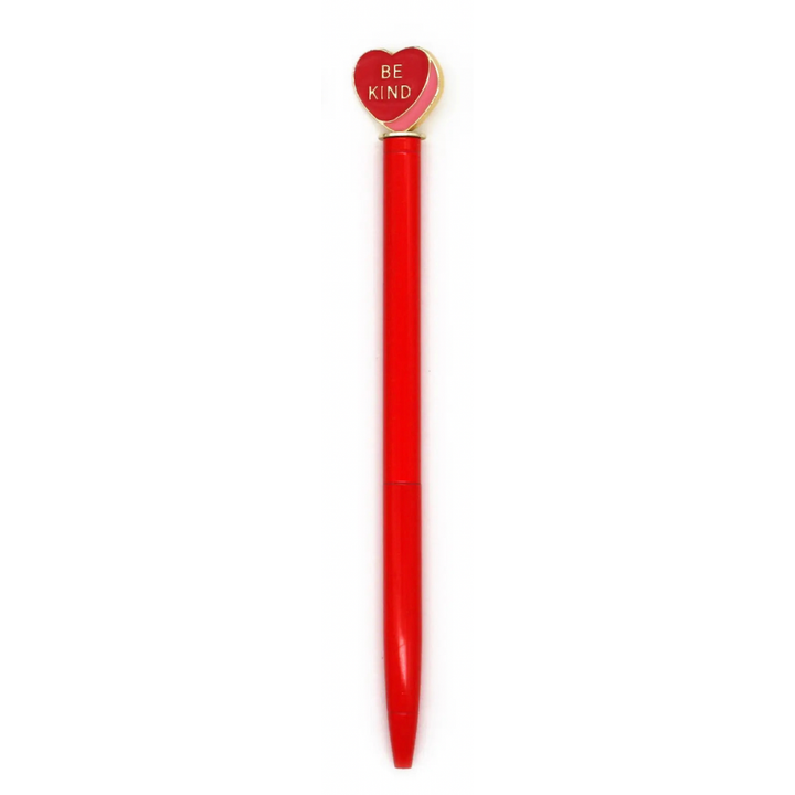 RED ENAMEL HEART CHARM PEN SNIFTY Valentines Party Favors Bonjour Fete - Party Supplies